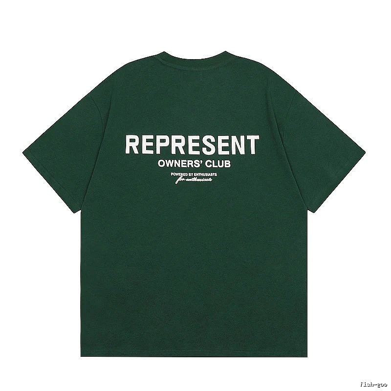 Represent Green Style 801 Owners Club T-Shirt Streetwear Look Logo