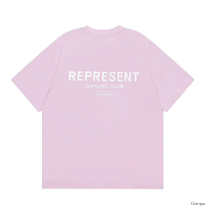 Represent Pink Style 801 Owners Club T-Shirt Relaxed Styling Logo