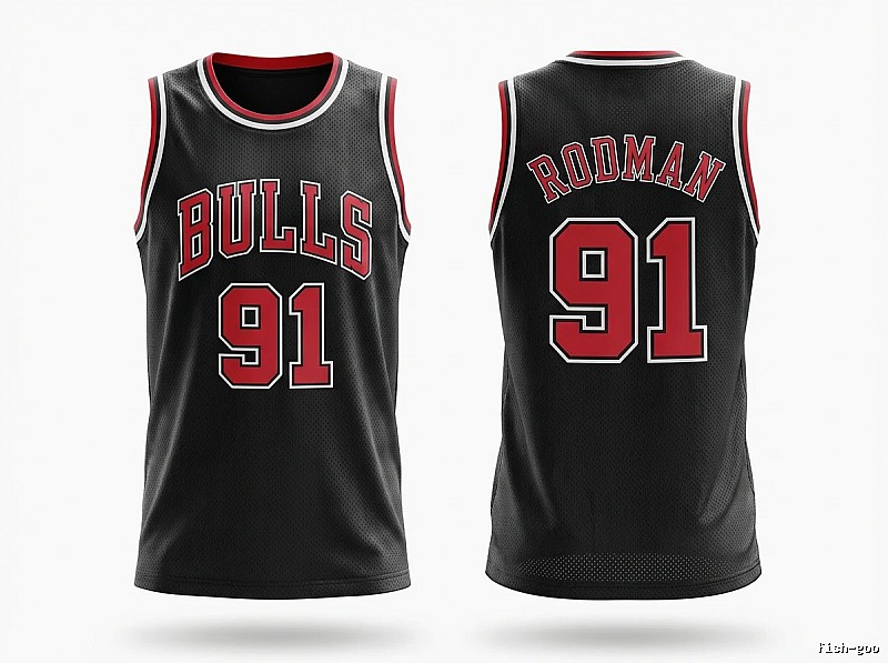 Retro-style jersey of Dennis Rodman of the Michael Jordan