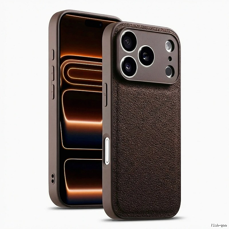 Retro-style leather phone case for iPhone