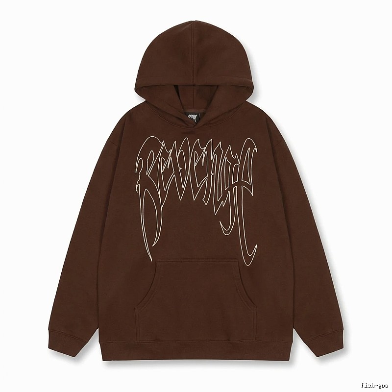 Revenge Gothic Style Dark Coffee Hoodie