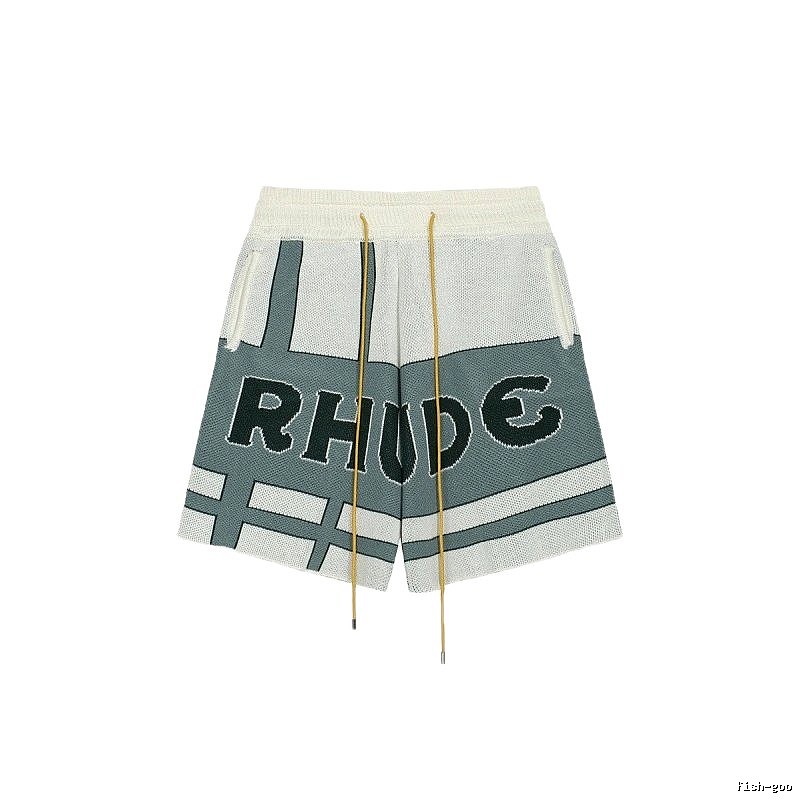 RHUDE retro-style shorts with letters