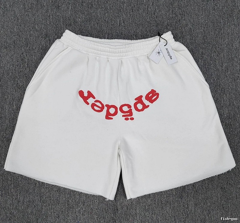 Sp5der Printed Street Style White Shorts
