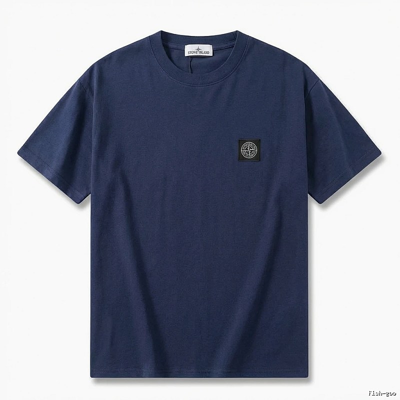 Stone Island basic dark navy blue T-shirt
