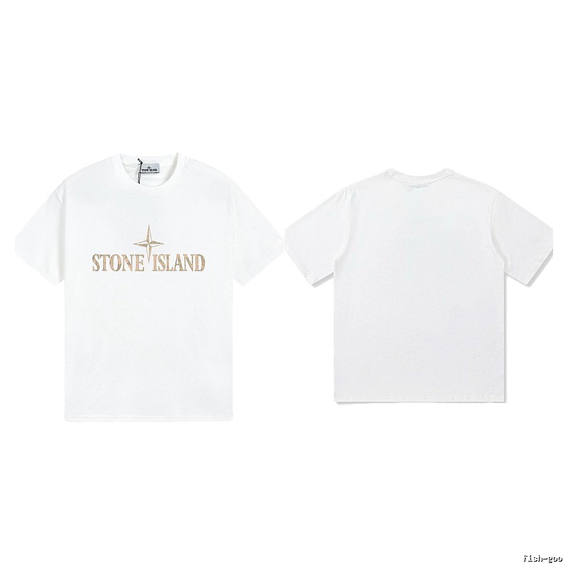 Stone Island Classic Street Style White Short Sleeve T-Shirt
