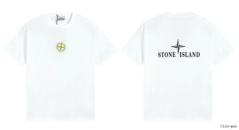 Stone Island Compass Series Street Style White T-Shirt