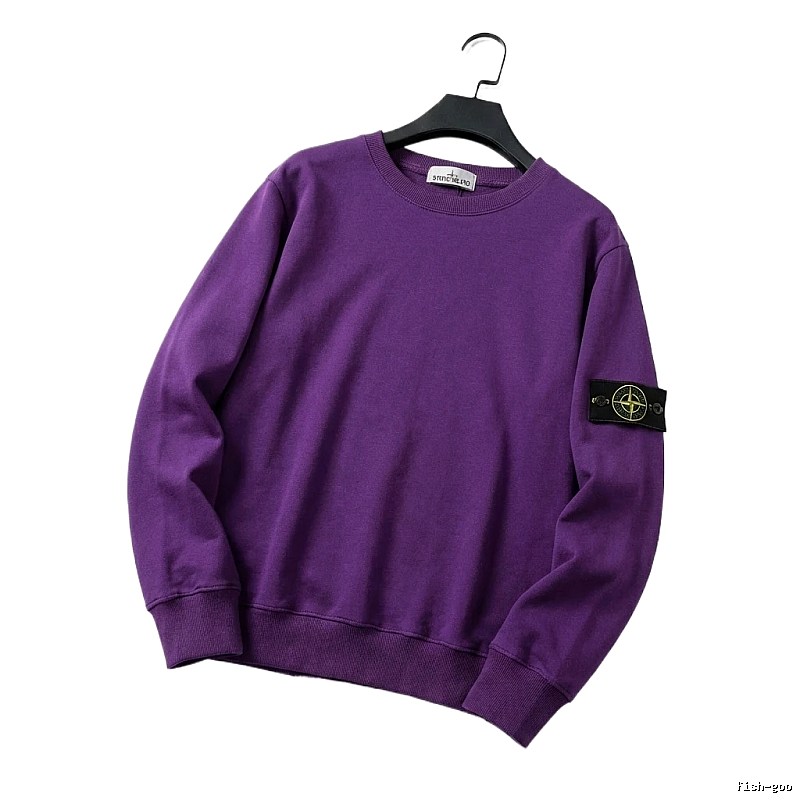 Stone Island purple minimalist sweatshirt