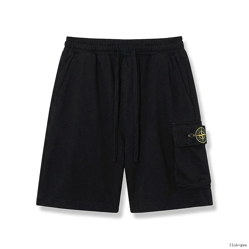 Stone Island work - style black shorts