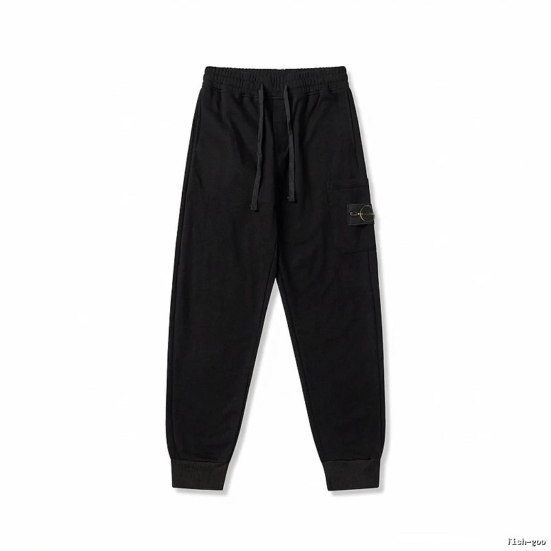 Stone Island workwear-style black sweatpants