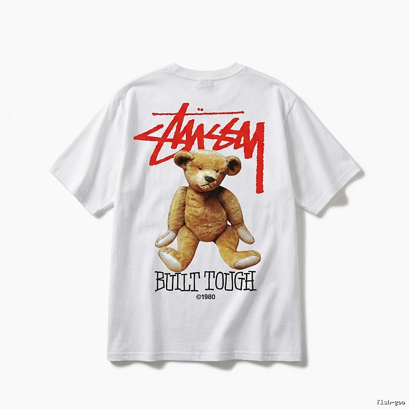 Stussy Bear Print White T-shirt