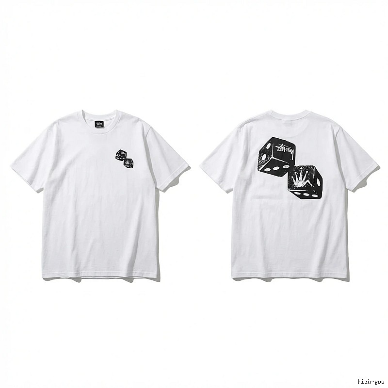 Stussy Dice Print White T-shirt