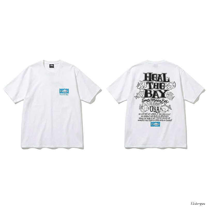 Stussy Healing Bay Collection White Short-sleeve Shirt