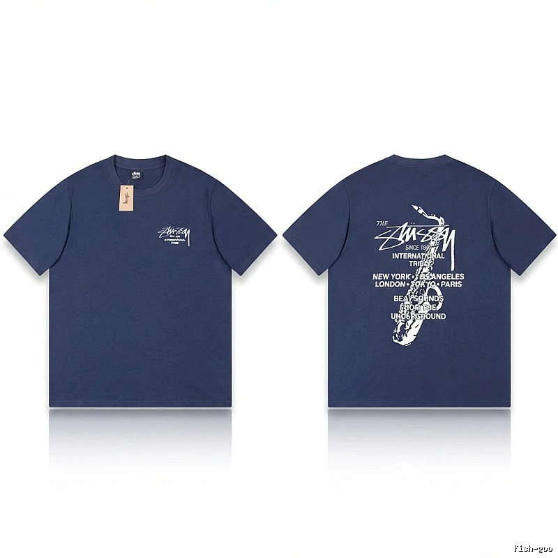 Stussy International Tribal Style Navy Blue T-shirt