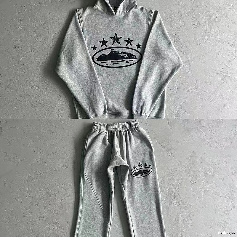 Stussy Matching Set Star-Detail Set Gray Tracksuit Set Resort Wear Logo