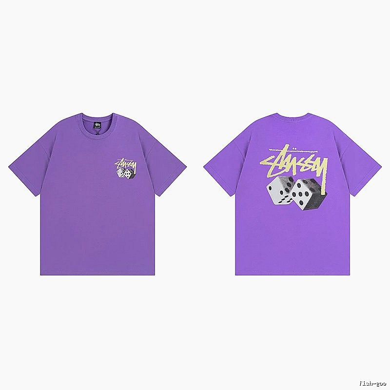 Stussy Purple Spider Graphic T-Shirt Campus Look Logo