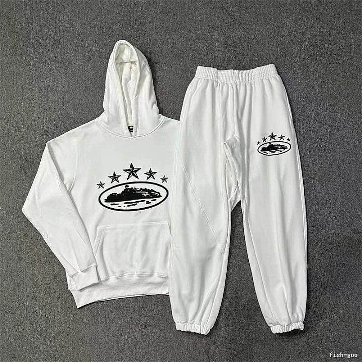 Stussy Star-Detail Set Premium-Style Finish White Tracksuit Set Warm Weather Logo