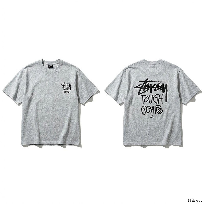 Stussy Tough Gear series grey T-shirt