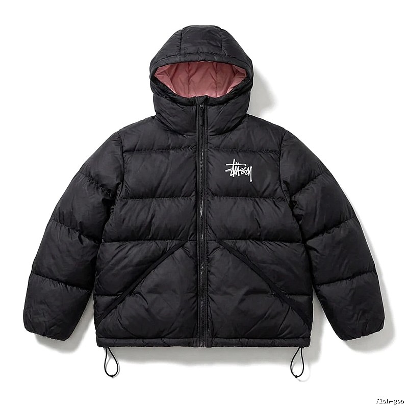 Stussy trendy and cool black down jacket