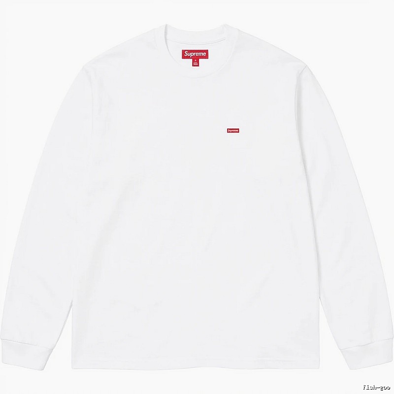 Supreme basic simple white long-sleeve