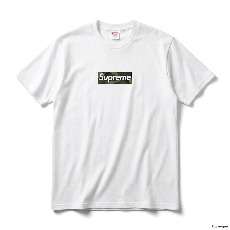 Supreme Camouflage Simple White T-shirt