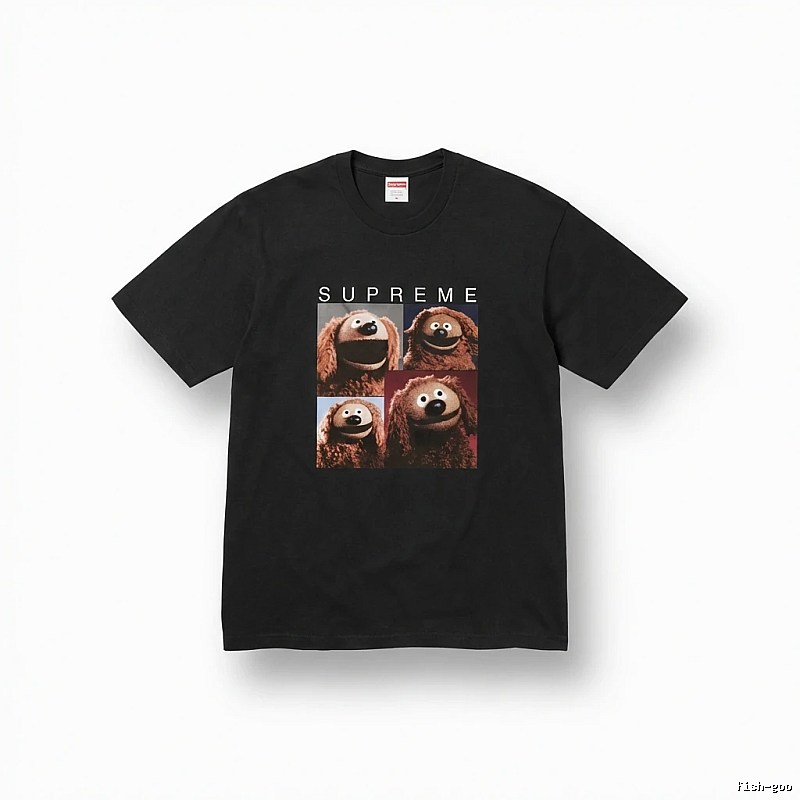 Supreme Cartoon Style Black T-shirt