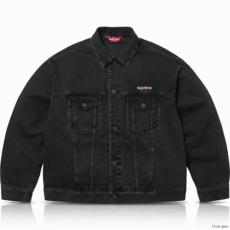 Supreme denim-style black jacket