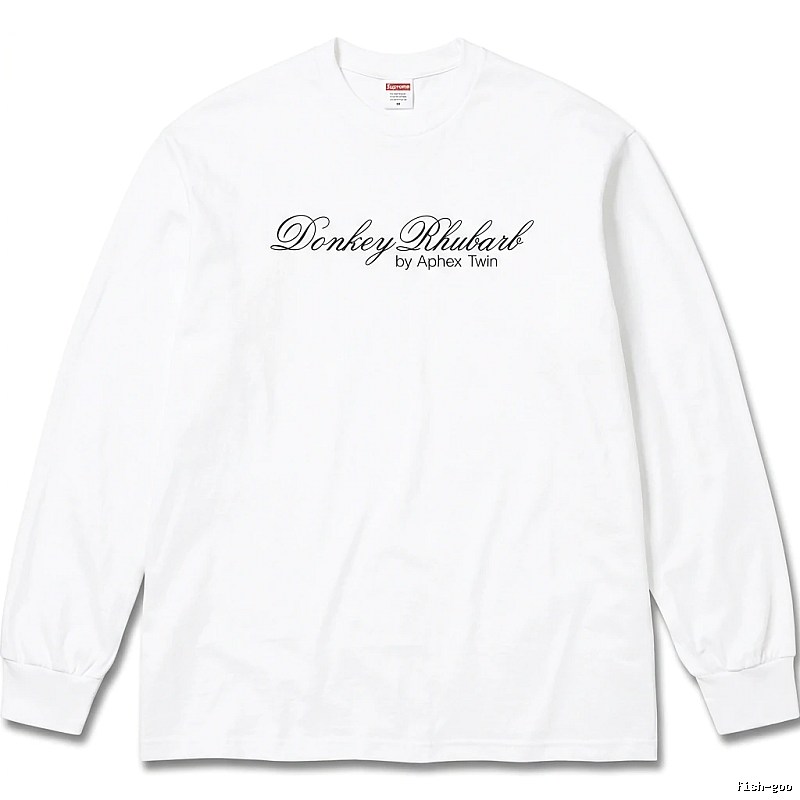 Supreme letter style white long-sleeve