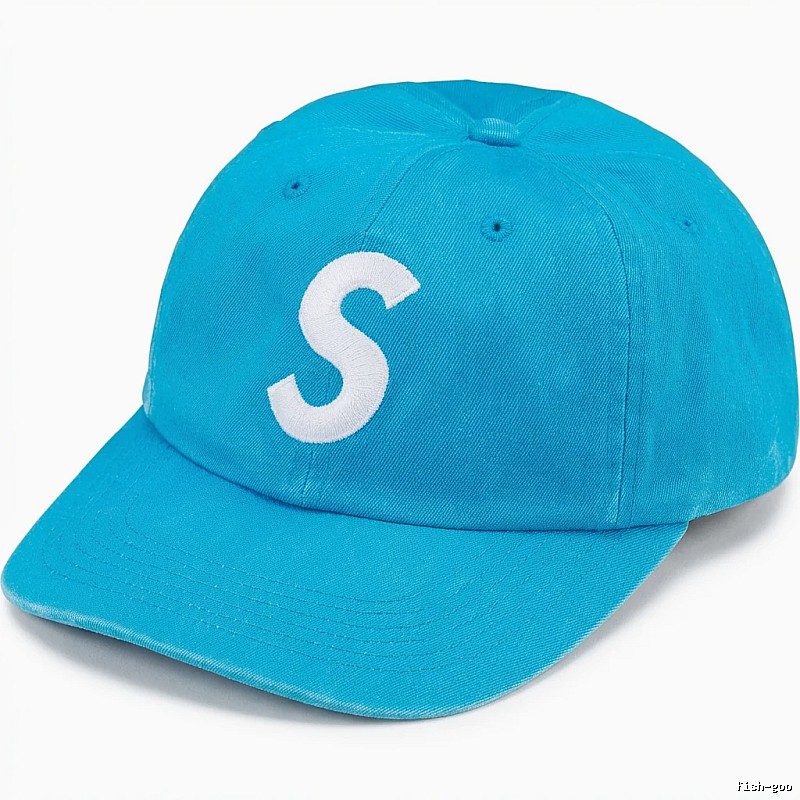Supreme letters, trendy and cool, blue hat.