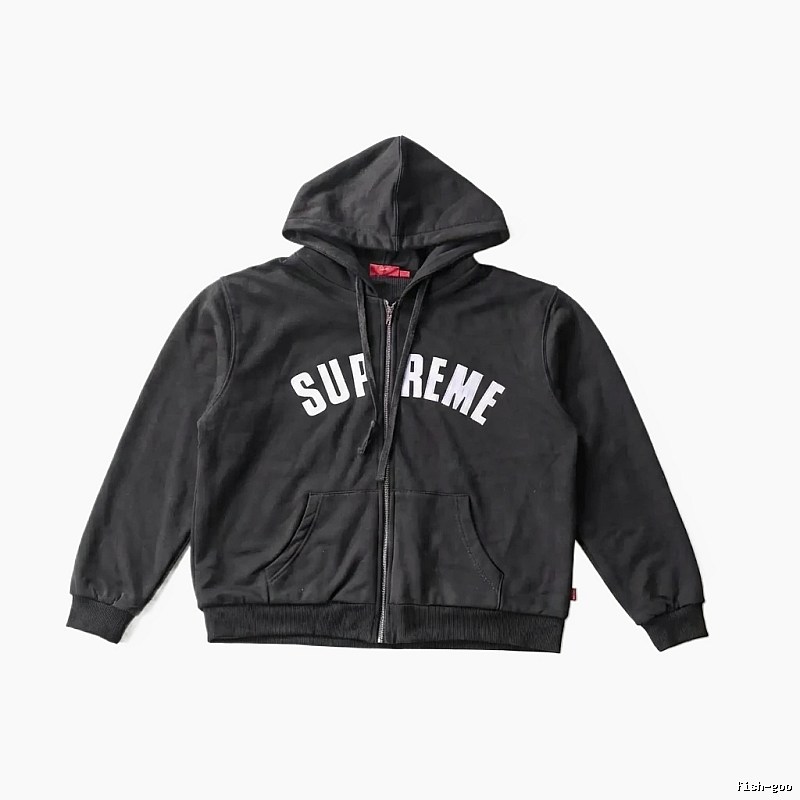 Supreme minimalist style black hoodie