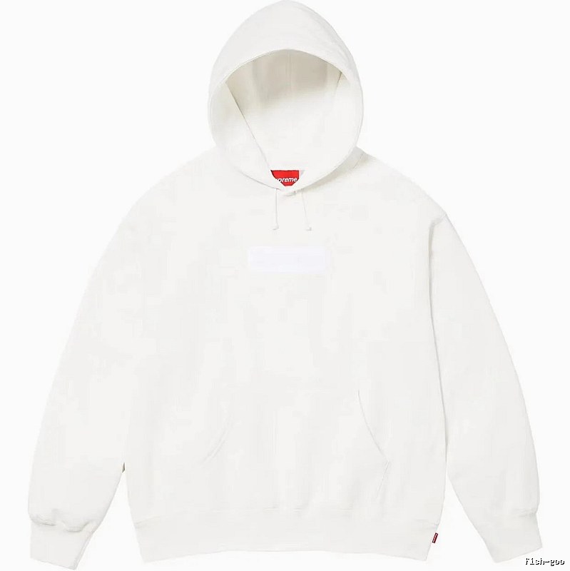 Supreme Monogram Logo hoodie Gray Red Oversized for Layered Styling