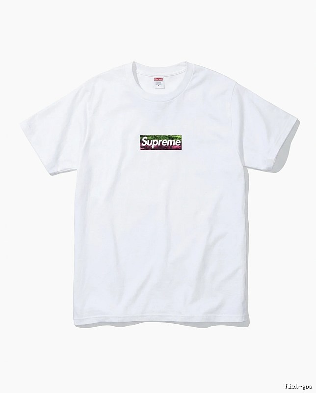 Supreme - printed simple white T - shirt