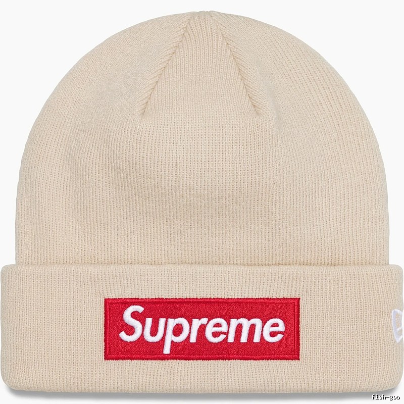 Supreme solid color simple style beige hat