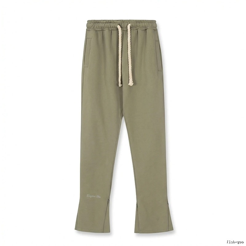 SynaWorld casual style olive green trousers