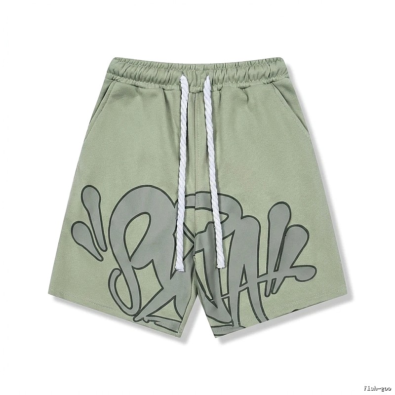 SynaWorld Graffiti Style Ash-Green Shorts