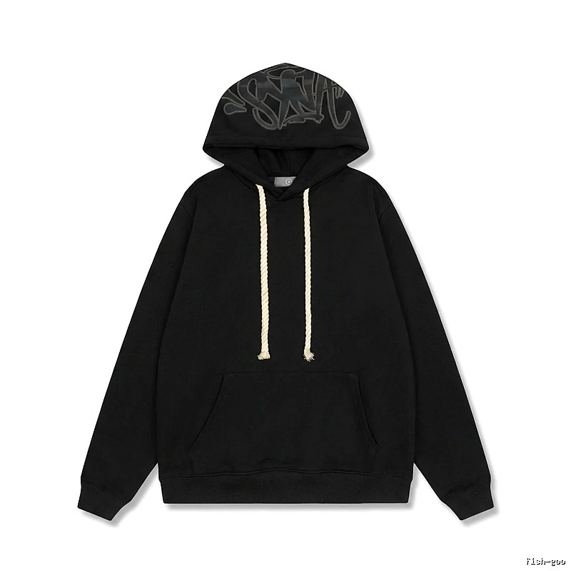 SynaWorld graffiti-style black hoodie