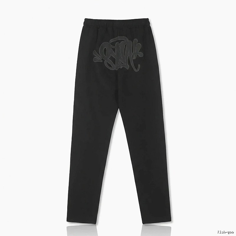 SynaWorld graffiti-style black trousers
