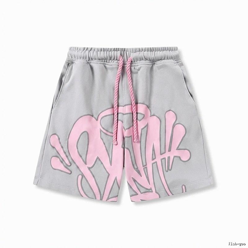 SynaWorld Graffiti-style Gray Shorts