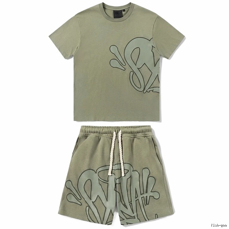 SynaWorld Graffiti Style Khaki Suit