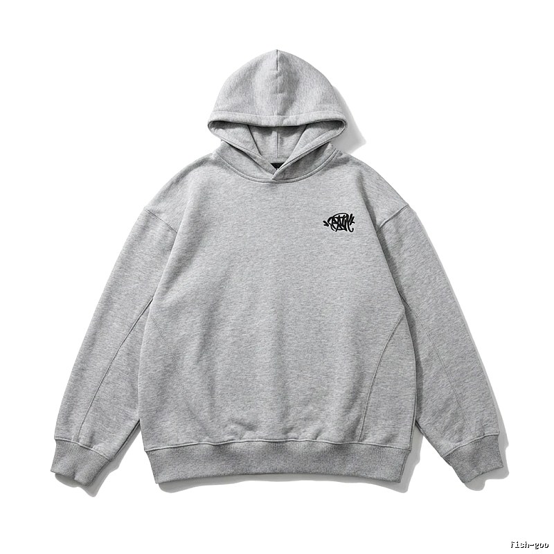 SynaWorld Simple Style Light Gray Hoodie