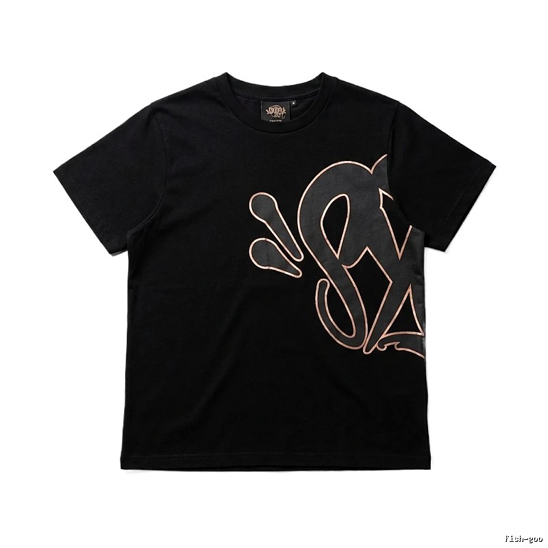 SynaWorld Trendy and Cool Style Black T-shirt