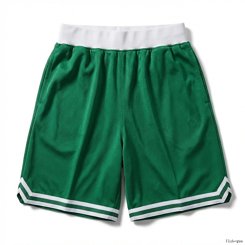 Tatum green and white retro-style shorts