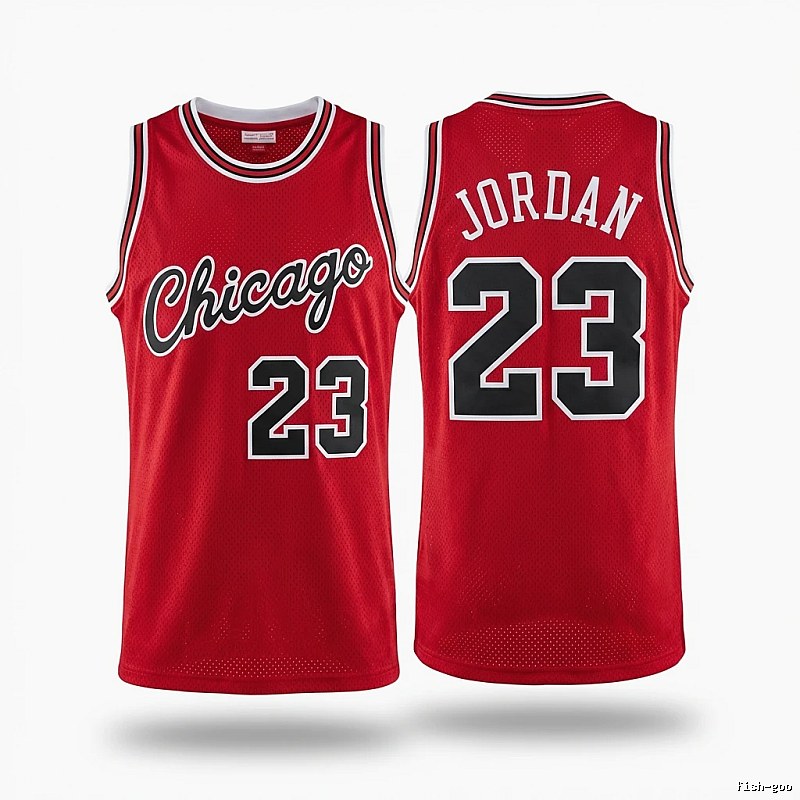 The No. 23 red basketball jersey of Michael Jordan