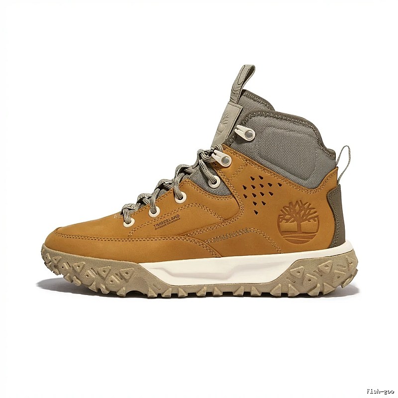Timberland Outdoor Style Brown-Gray High-Top Shoes