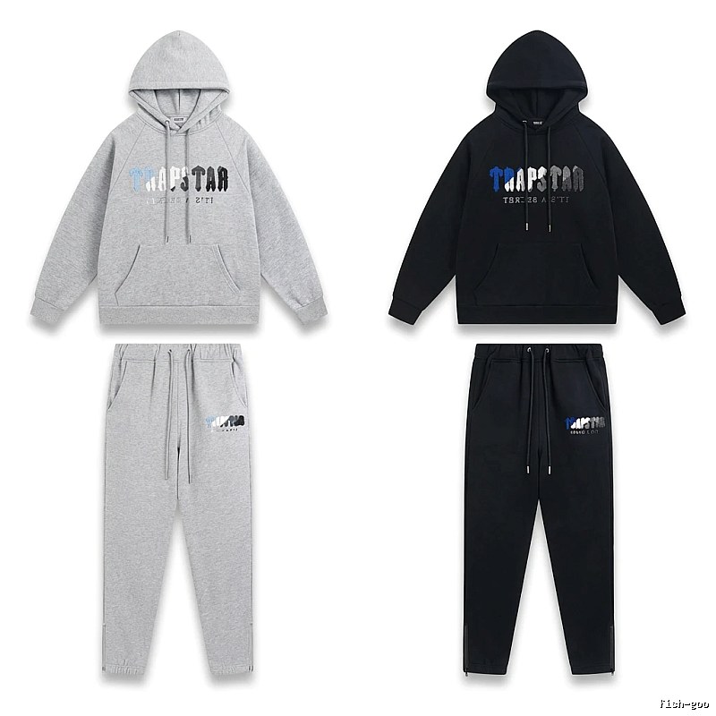 Trapstar Casual Style Grey-Black Suit
