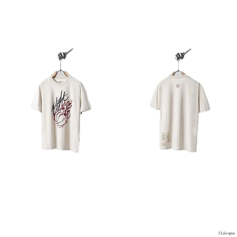 Travis Scott Cactus Co-branded Street-style Off-white T-shirt
