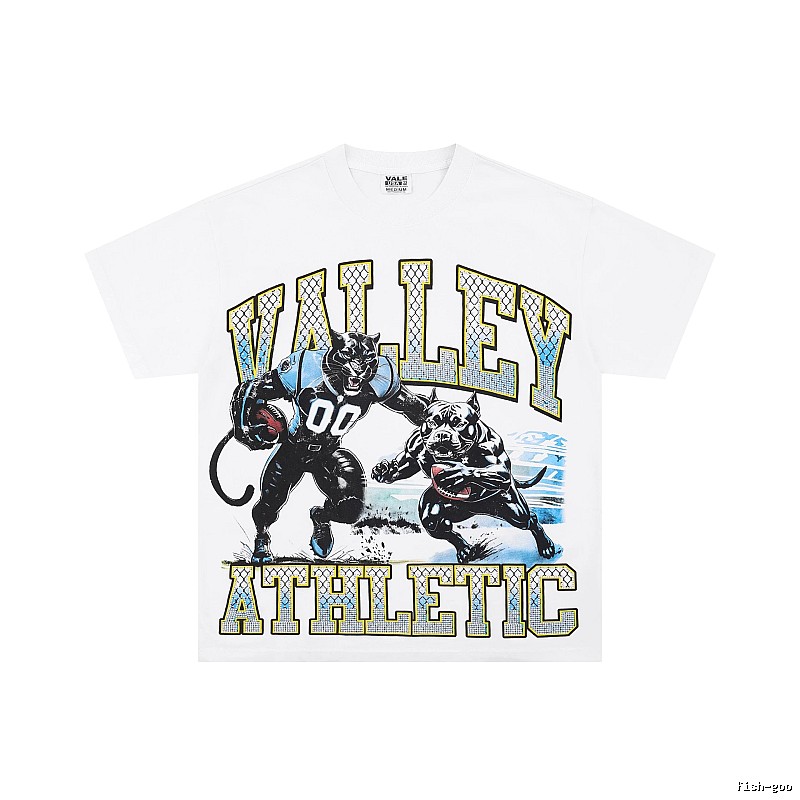 Valley Sports American Retro White Short-sleeve T-shirt