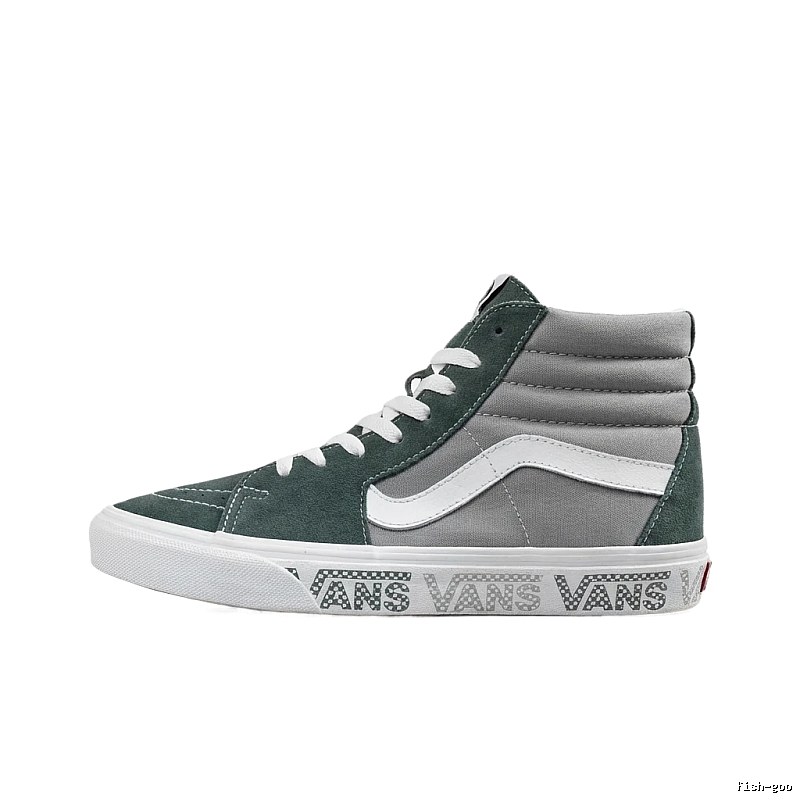 Vans classic high-top grey-green skate shoes