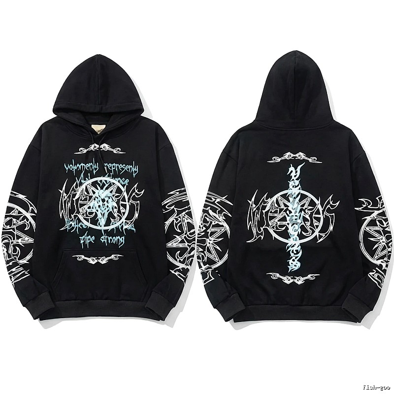 Vetements dark style black sweatshirt