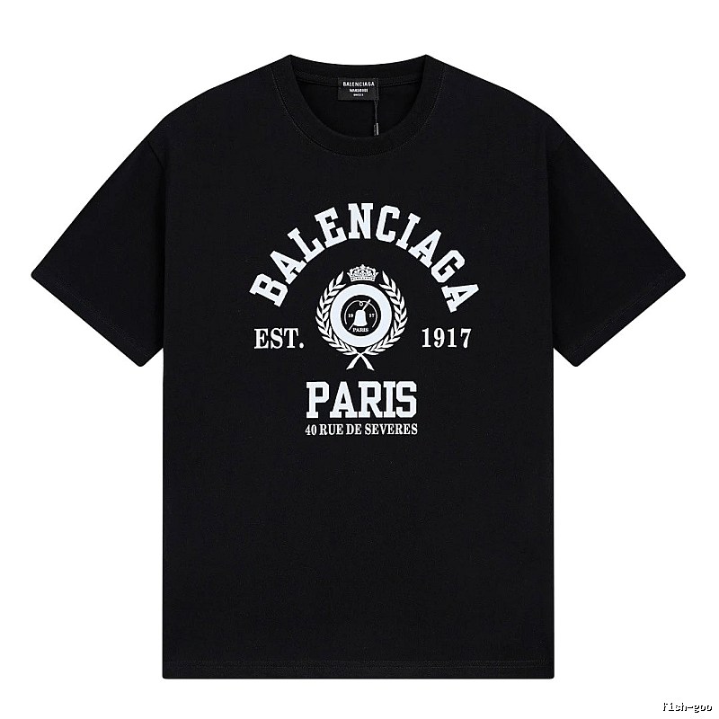 Vintage black short-sleeve T-shirt of Balenciaga