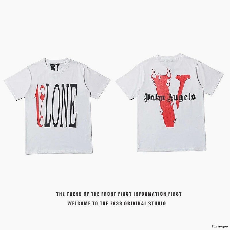 Vlone Resort Logo T-shirt Black Purple Vlone with Premium Look
